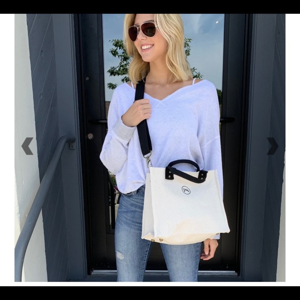 PS Pretty Simple JENNA CANVAS CROSSBODY TOTE